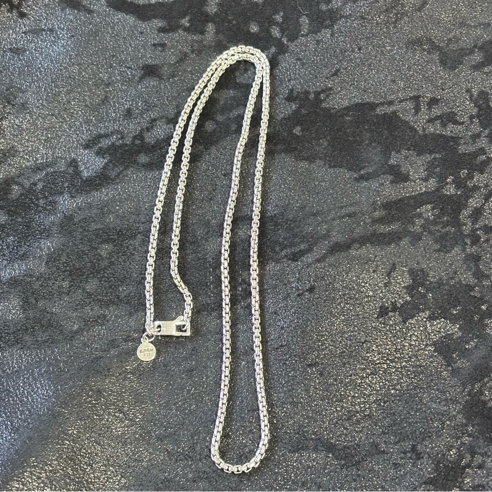 NWOT Effy .925 Sterling Box Chain Link Necklace 21” 18.8 G Beautiful Movement